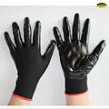 Oil resistant 13g polyester smooth nitrile coated gloves 4