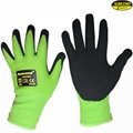 Firm grip 13g polyester sandy double nitrile coated gloves 2