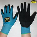 Firm grip 13g polyester sandy double nitrile coated gloves 5