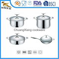  18/10 Stainless Steel Cookware Sets 8pcs 4