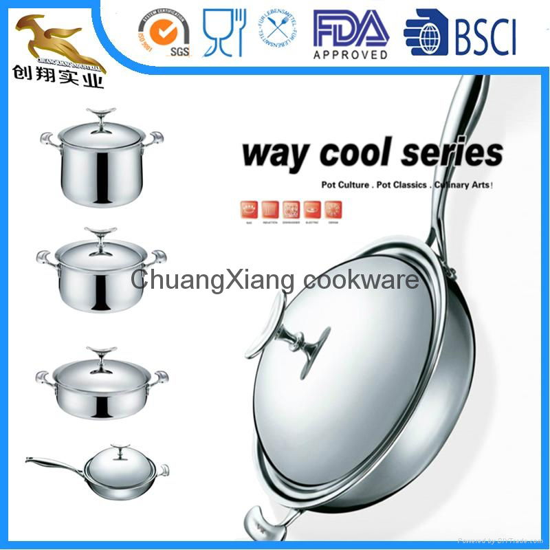  18/10 Stainless Steel Cookware Sets 8pcs