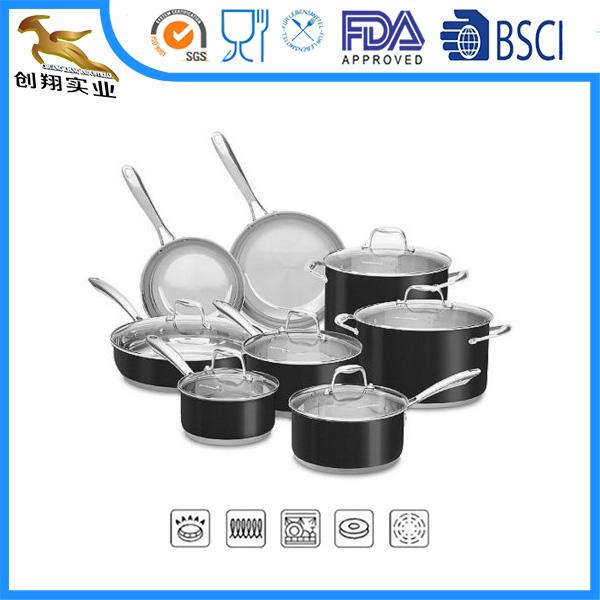 Tri-Fly Stainless Steel Cookware Set 14pcs 