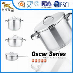 18/10 Stainless Steel Cookware Set Pan and Pot