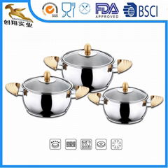  High quality Stainless Steel cauce Pot Set 6 Piece 