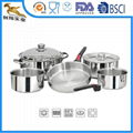 Stainless Steel Nesting Cookware Set  1