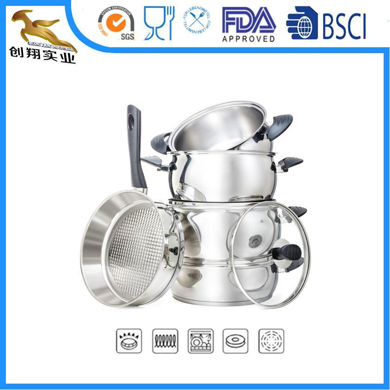 Stainless Steel Cookware Set 9 Piece