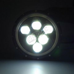 60W 7inch round LED headlight dual sealed beam with angel eyes