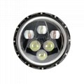 60W 7inch round LED headlight dual sealed beam with angel eyes 5
