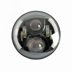 Jeep Harley round 7inch LED sealed headlight hi 50W low 36W