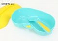 3Pcs set Baby Spoon Bowl Learning Dishes food Bowl Spoon and Fork 4