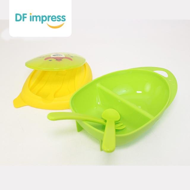 Airship bowl with spoon and fork set baby feeding product