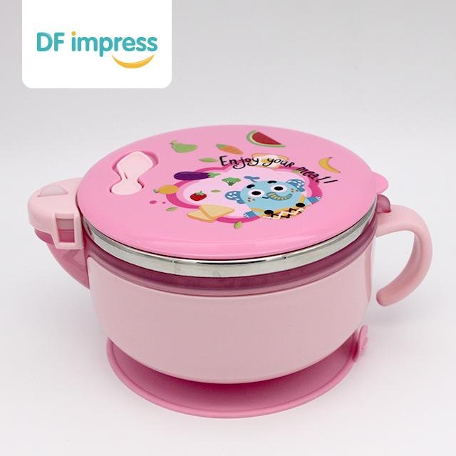 Infant Children's Tableware Stainless Steel Non-Slip Suction Cup Bowl