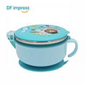 Infant Children's Tableware Stainless Steel Non-Slip Suction Cup Bowl