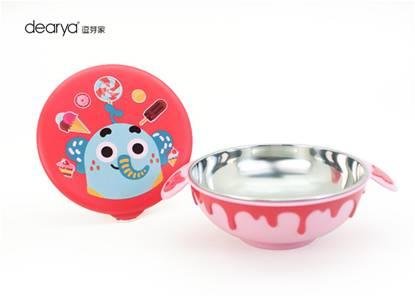  Baby Food Warmer Bowl Non Spill Suction BowL Set for Baby Stainless Steel 2