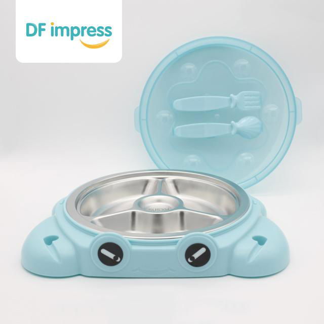 Stainless Steel Non-slip Cup Baby Bowl Toddler Baby Plate 2