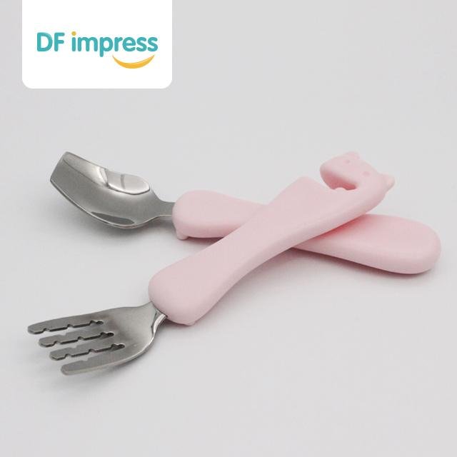 Promotional design Stainless steel Small Spoon and fork set 3
