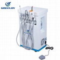 mobile dental unit with curing light and