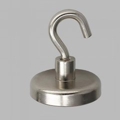 Round Base Magnetic Hook NdFeB Magnet  Holding Hook