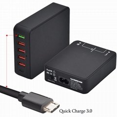 QC3.0 5V 10A 6Ports USB Wall Charger