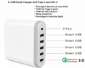 6 USB Charger With Type C and QC 3.0 Ports 2