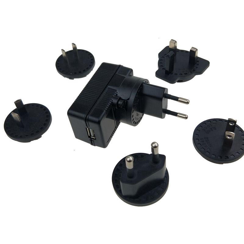 5v 2a ac dc power adapter with interchangebale plug 3