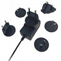   interchangeable plug 12V 1.5A ac adapter