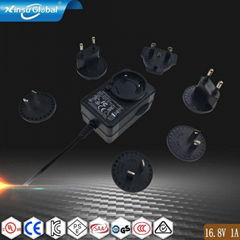 16.8V 1A charger exchangeable plug interchangeable plug 16.8V charger