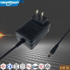 9.6v 2a ac adapter 9.6V power adapter 9.6V UL SAA CE PSE adapter