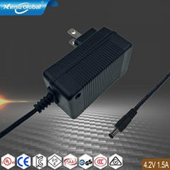 UL PSE GS認証4.2V1.5A鋰電池充電器