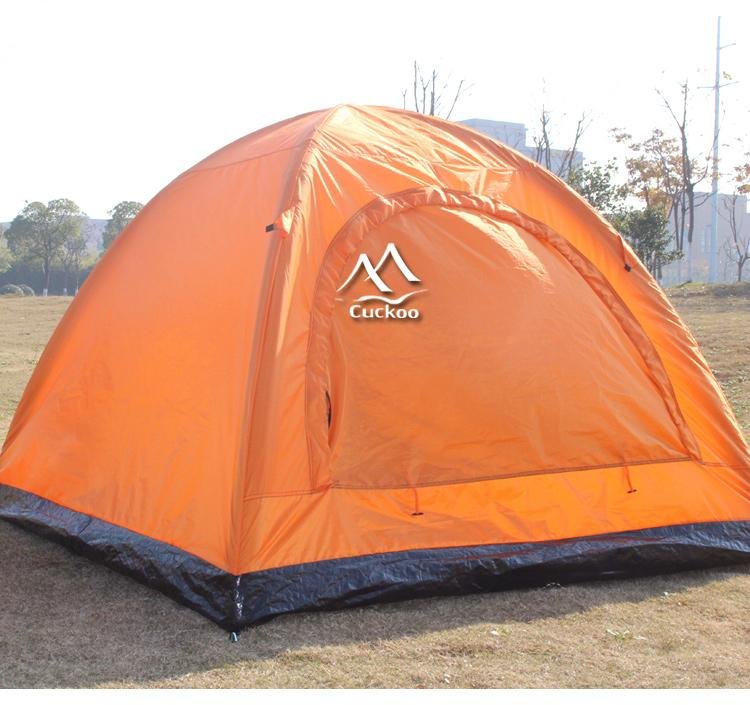 Factory price shiny orange inflatable camping tent 2