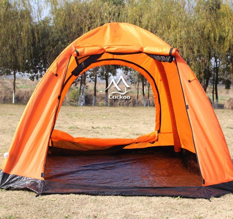 Factory price shiny orange inflatable camping tent 3