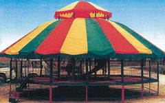 Octagonal Trampoline with Fabric Ceiling