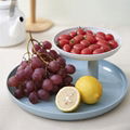 Plastic DIY Round Two Layer Fruit Tray 5
