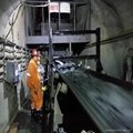 Conveyor belt metal detector for ore