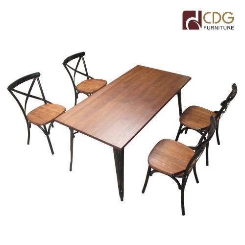 Rectangle Metal Frame Dining Table 1