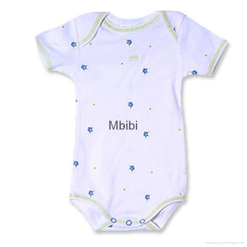 Mbibi organic cotton short sleeve baby romper 4