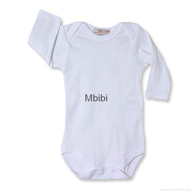 Mbibi Organic Cotton Long Sleeve Baby bodysuits