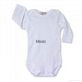 Mbibi Organic Cotton Long Sleeve Baby bodysuits 1