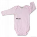 Mbibi Organic Cotton Long Sleeve Baby bodysuits 2