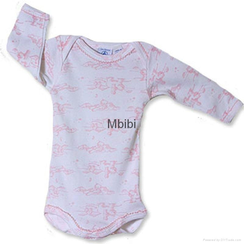 Mbibi Organic Cotton Long Sleeve Baby bodysuits 3