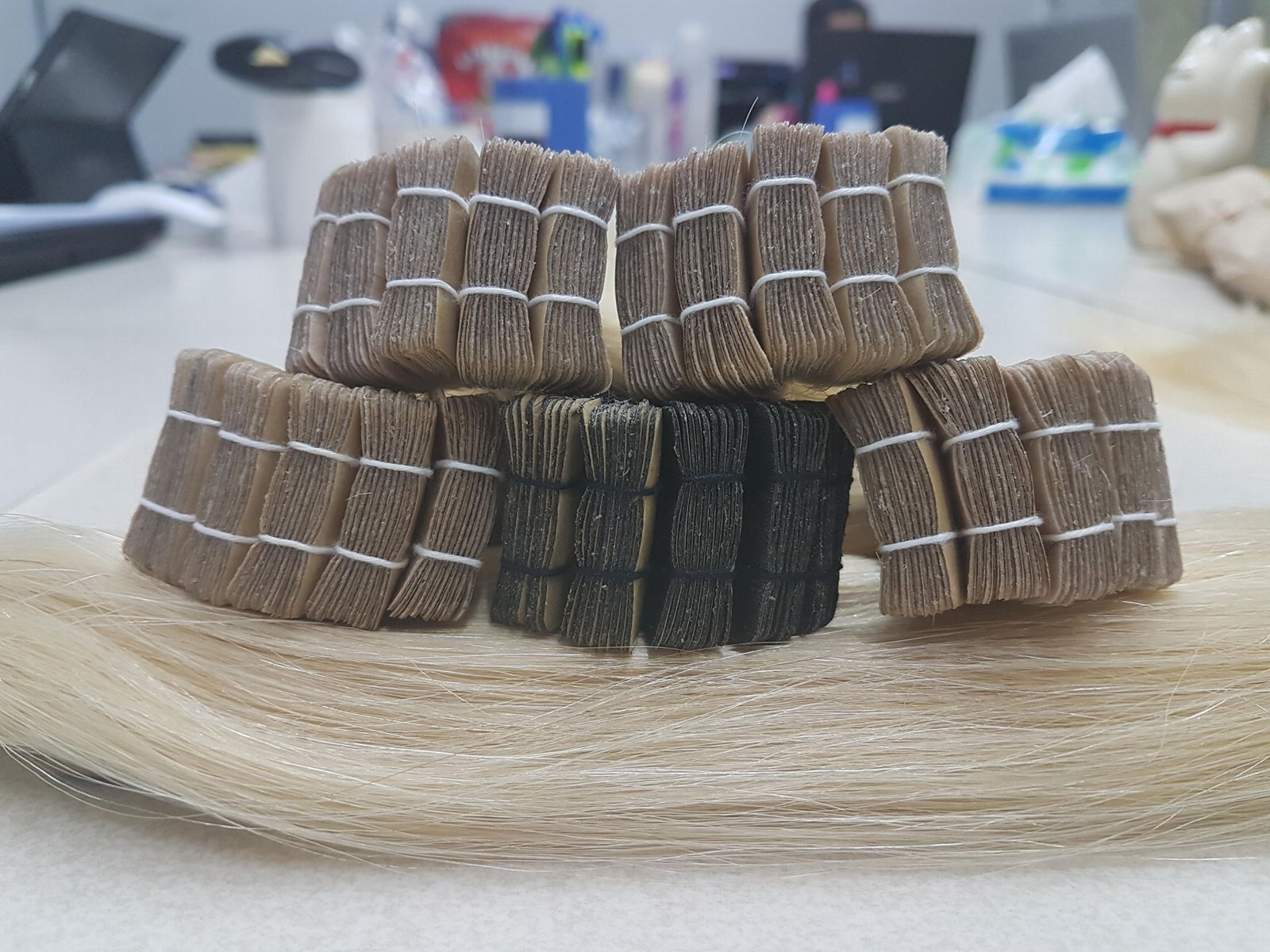 Wholesale Viet Nam Virgin Cuticle Human PU M-Tip Hair Extensions 2