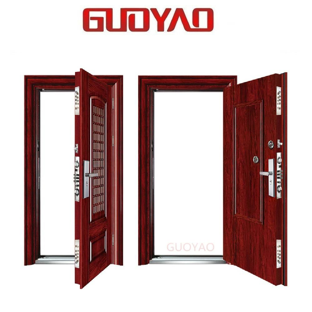 GUOYAO high quality Modern Safety Entry Steel Low Price Security Door made in ch