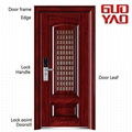 GUOYAO high quality Modern Safety Entry Steel Low Price Security Door made in ch 3