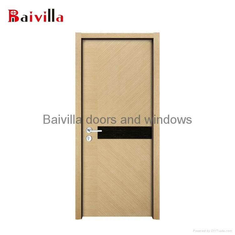 Solid wooden interior door new modern design wood door  in China 2