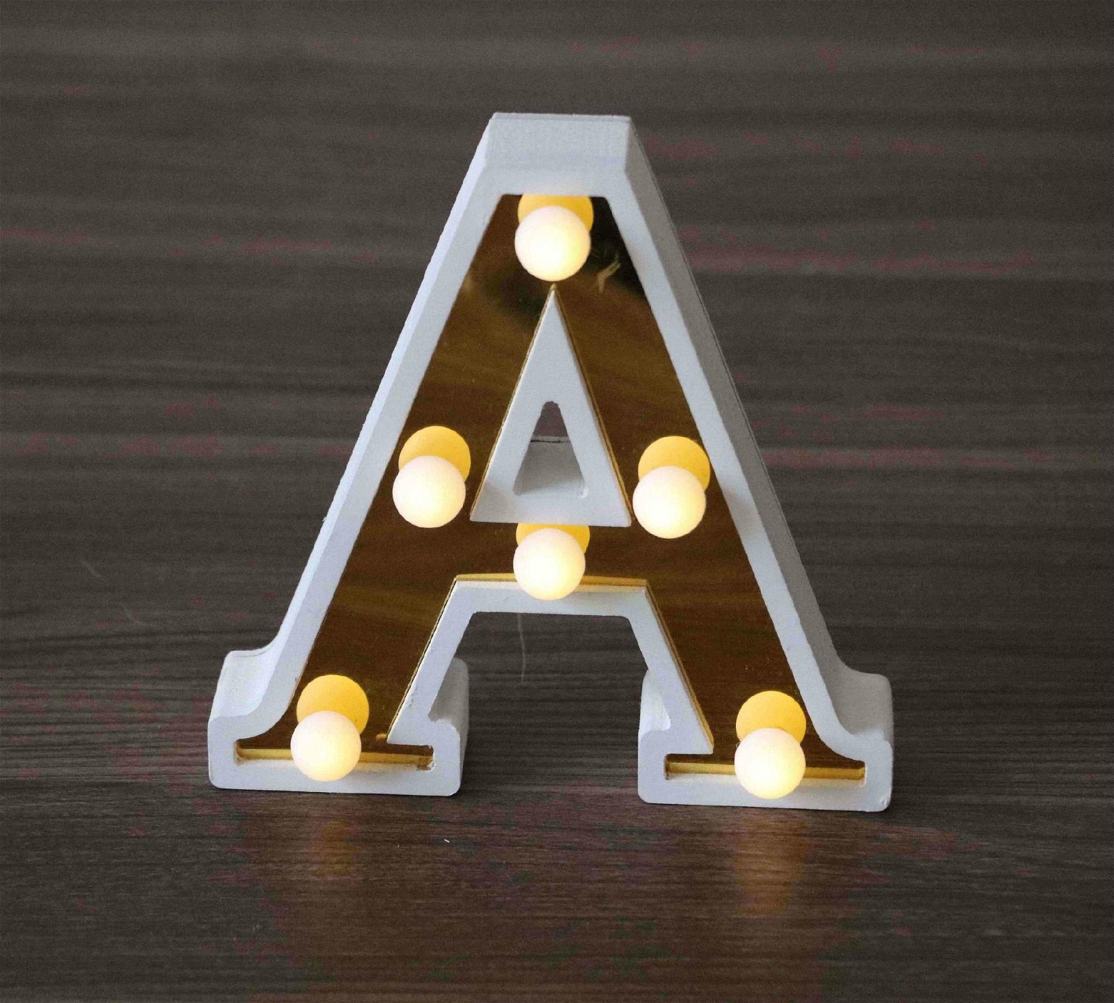Customized decoration wooden alphabet letter love type led lights 5