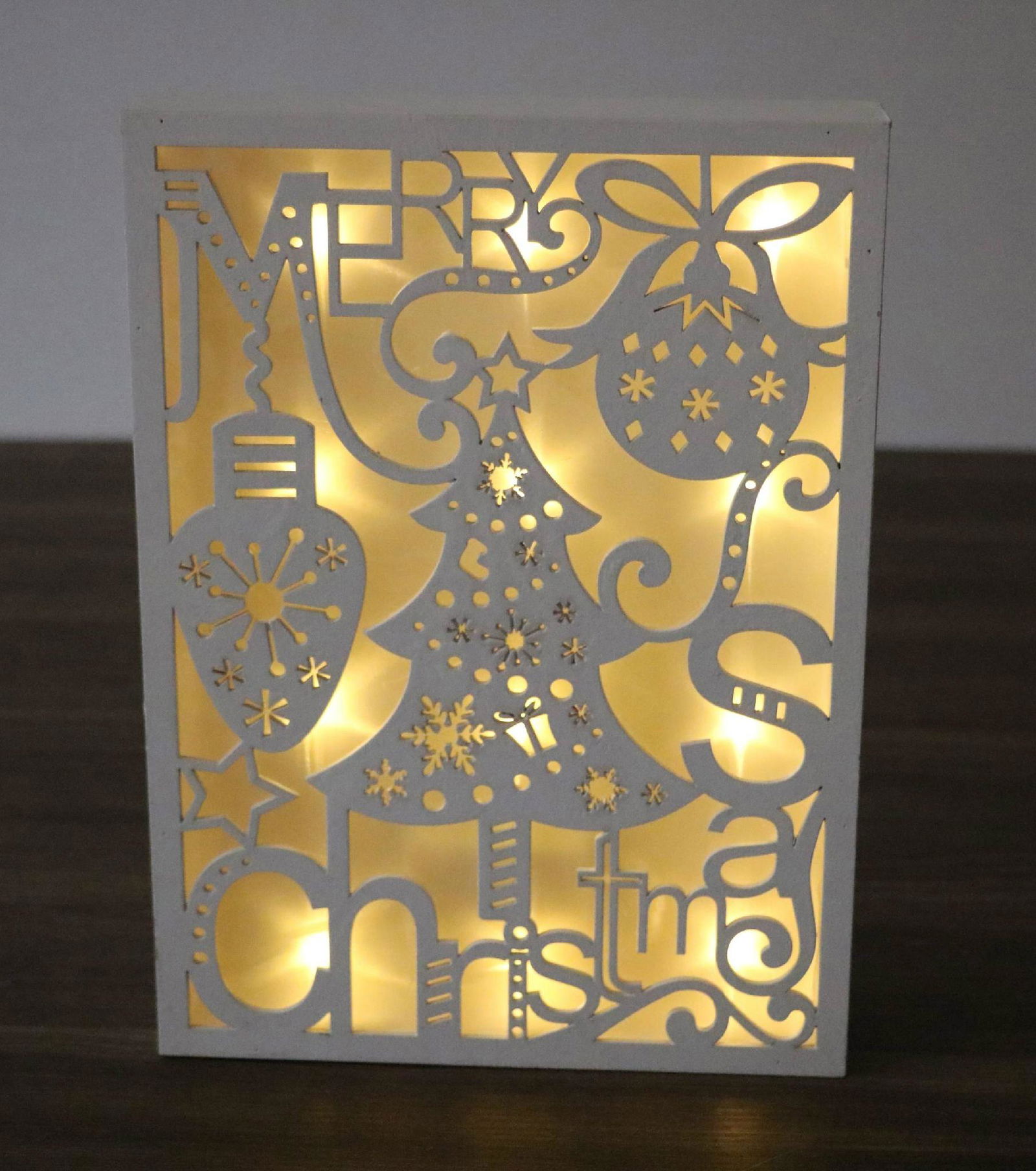 Manufacturer supplier christmas decoration customized wooden light box for home 2