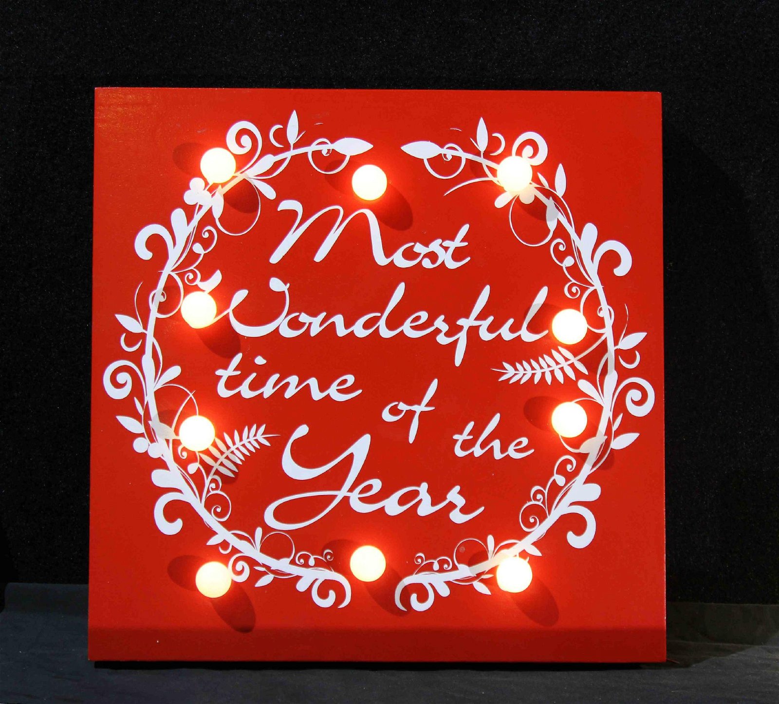 Manufacturer supplier christmas decoration customized wooden light box for home 3
