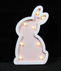 home decoration Customized animal shape wooden kids led night light crafts