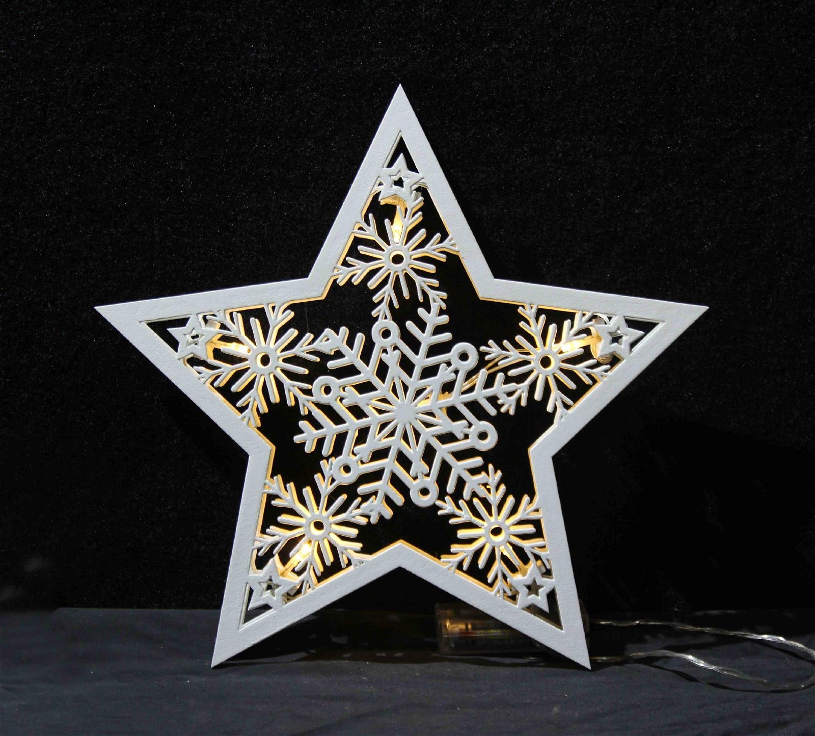 2017 good sale indoor festival eco-friendly wooden star shapes night lights 2