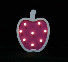 indoor decoration eco-friendly apple light wooden battery operated led light